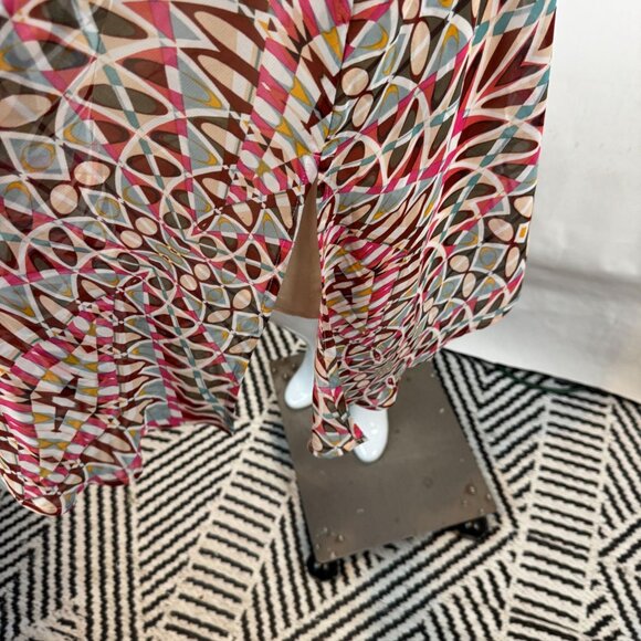 Chenault Womens Geometric Print High-Low Skirt S Polyester - Picture 10 of 16